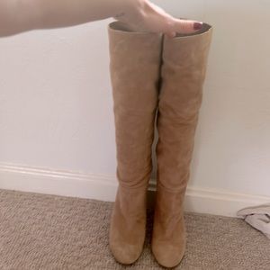 Sam Edelman Beige Knee High Boots - Size 7